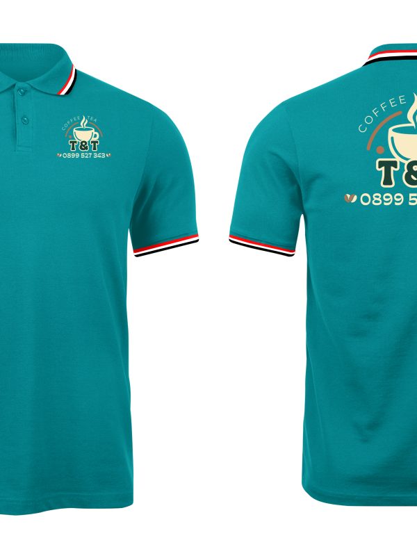 Áo thun đồng phục Polo T&T Coffee and Tea Cổ Vịt