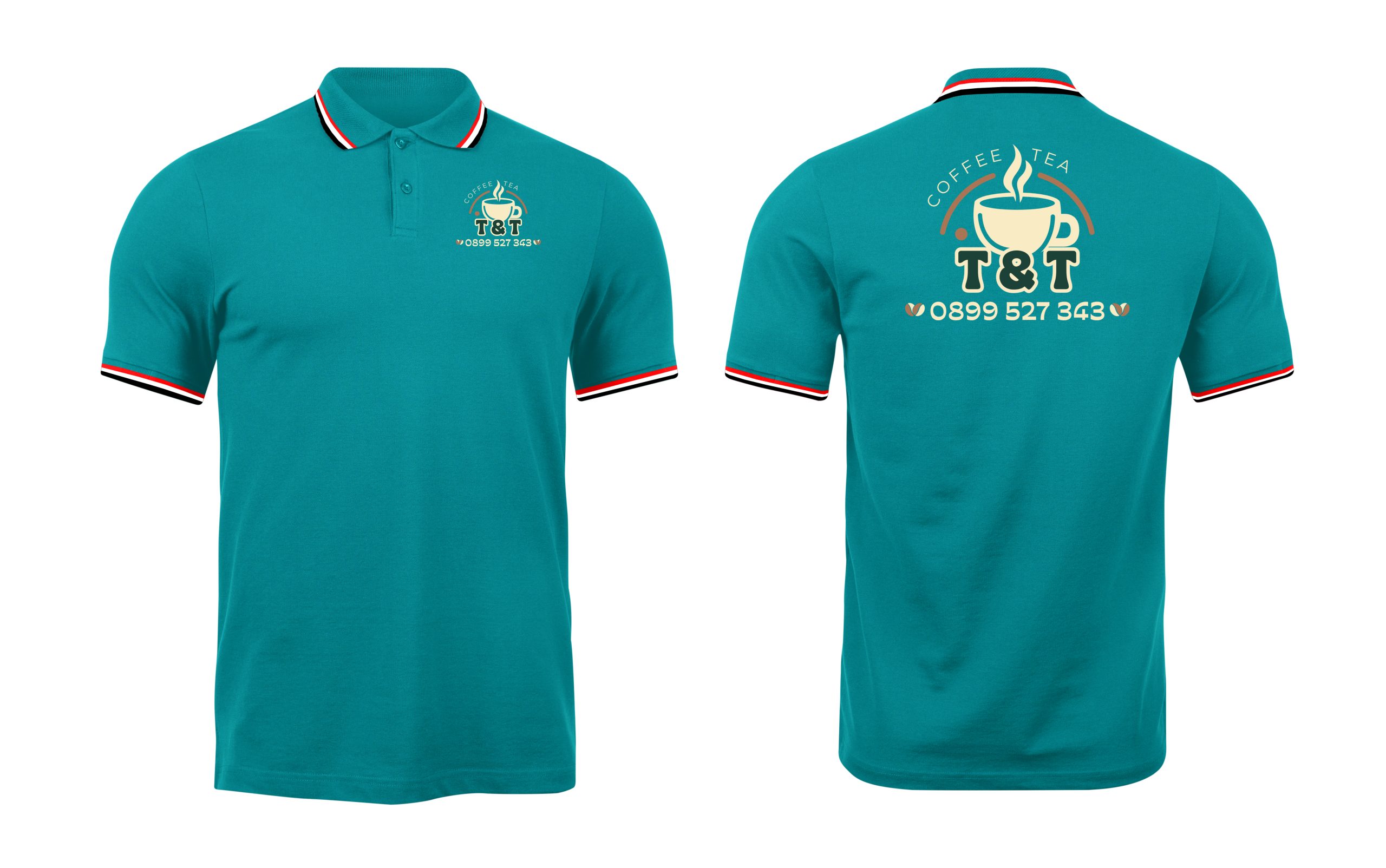 Áo thun đồng phục Polo T&T Coffee and Tea Cổ Vịt