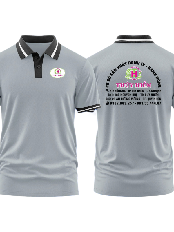 Áo thun đồng phục Polo Cơ Sở Sản Xuất Bánh In Bánh Hồng Thúy Hiền