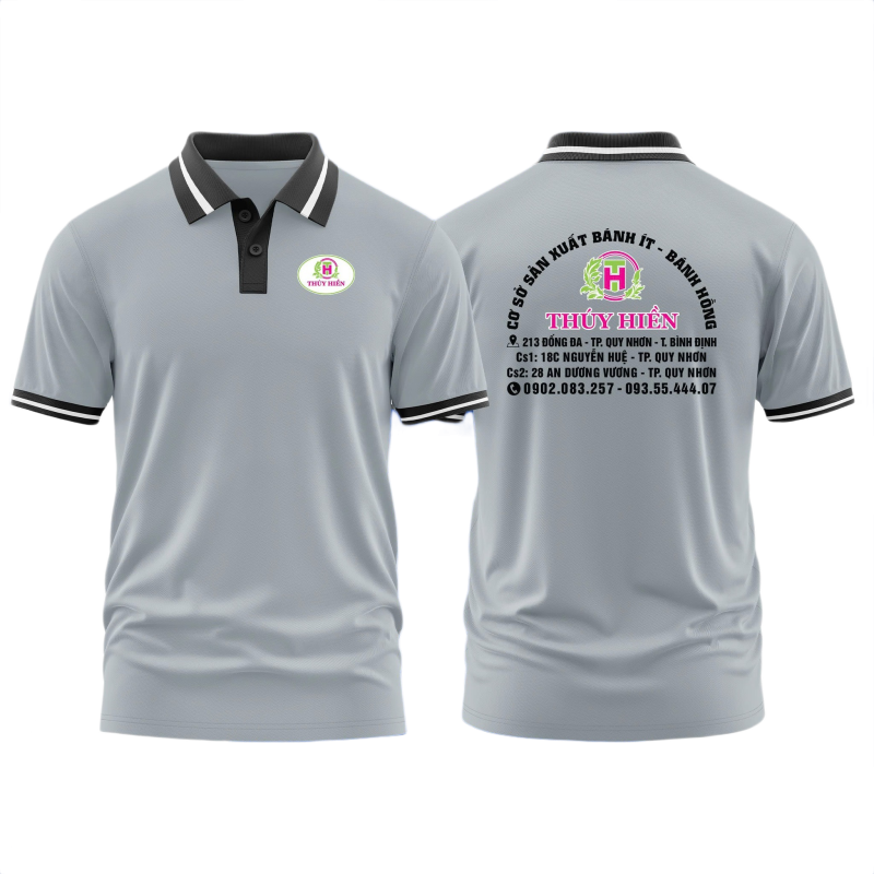 Áo thun đồng phục Polo Cơ Sở Sản Xuất Bánh In Bánh Hồng Thúy Hiền