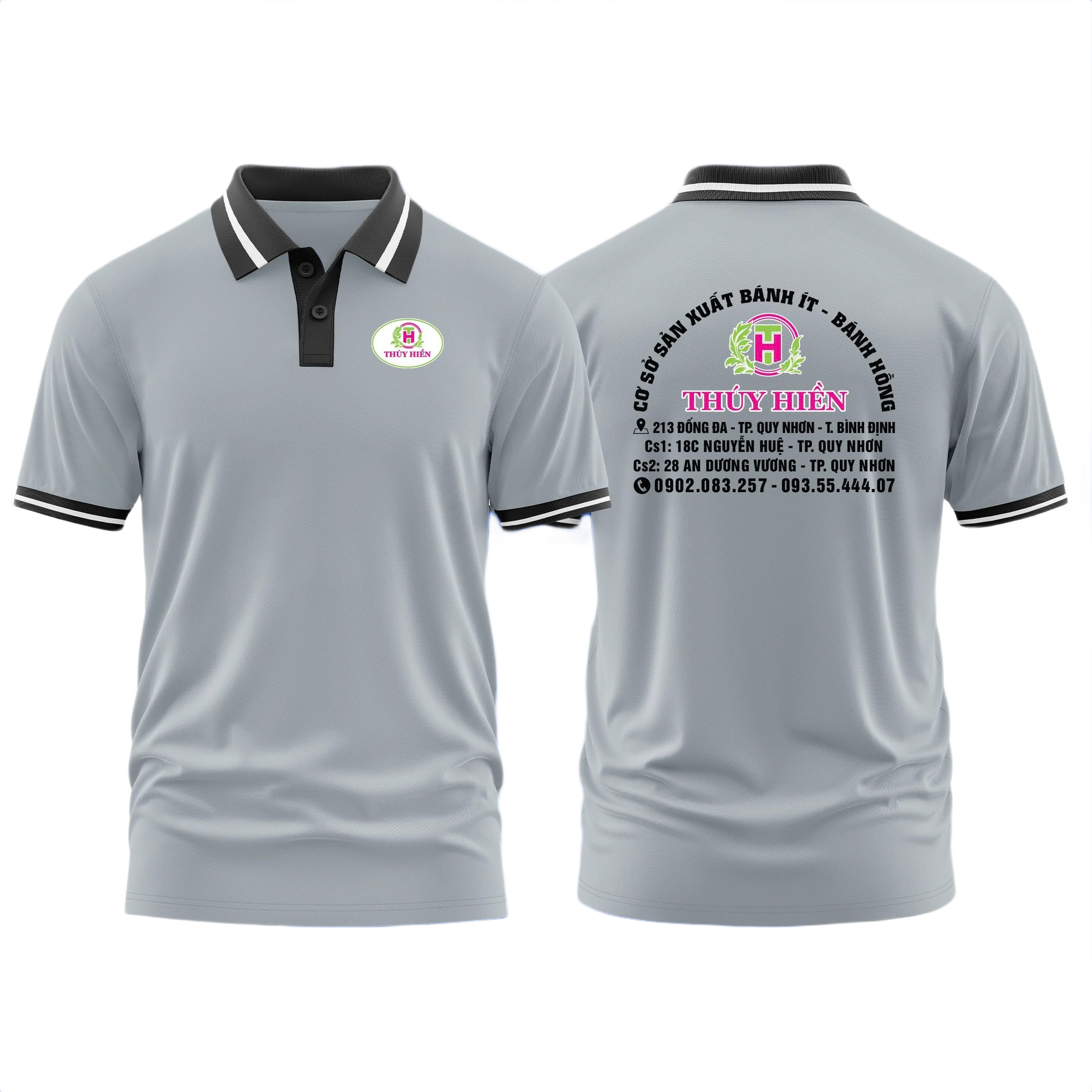 Áo thun đồng phục Polo Cơ Sở Sản Xuất Bánh In Bánh Hồng Thúy Hiền