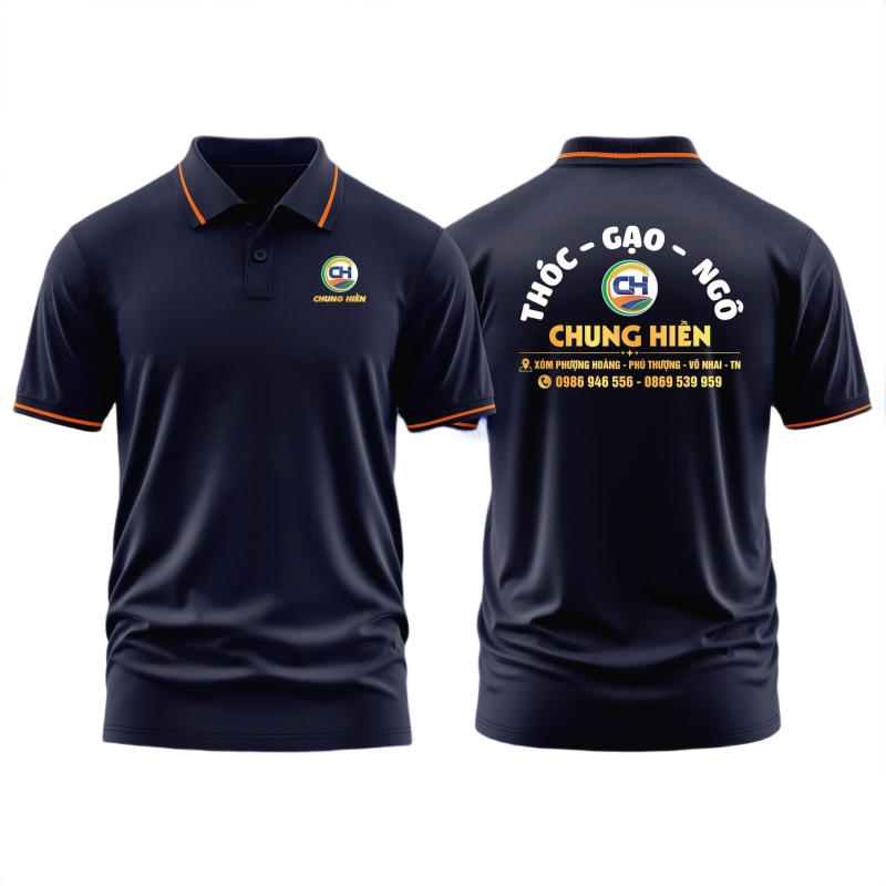 Áo thun đồng phục Polo Cửa Hà̀ng Thóc Gạo Ngô Chung Hiền