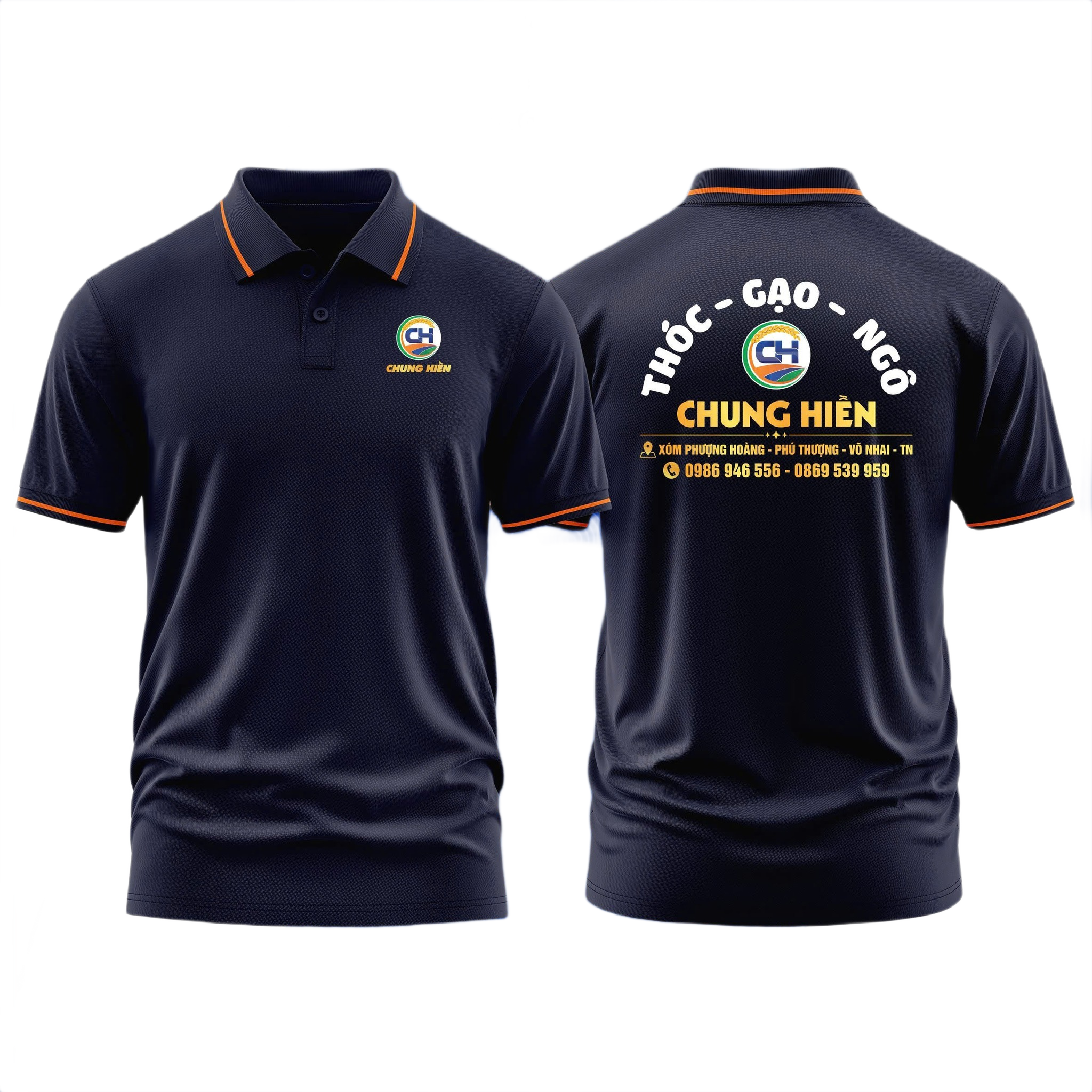 Áo thun đồng phục Polo Cửa Hà̀ng Thóc Gạo Ngô Chung Hiền