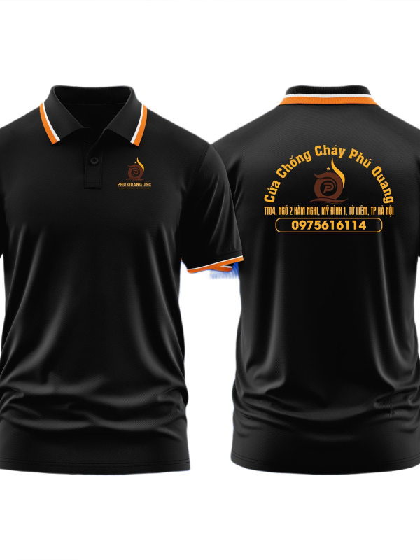 Áo thun đồng phục Polo Cửa Chống Cháy Phú Quang