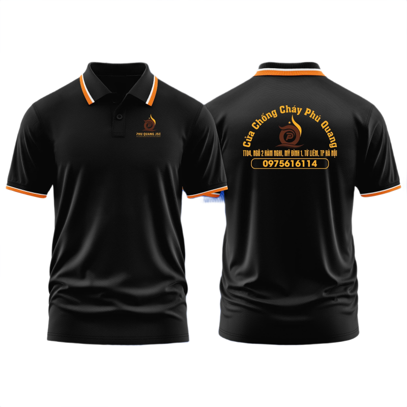 Áo thun đồng phục Polo Cửa Chống Cháy Phú Quang