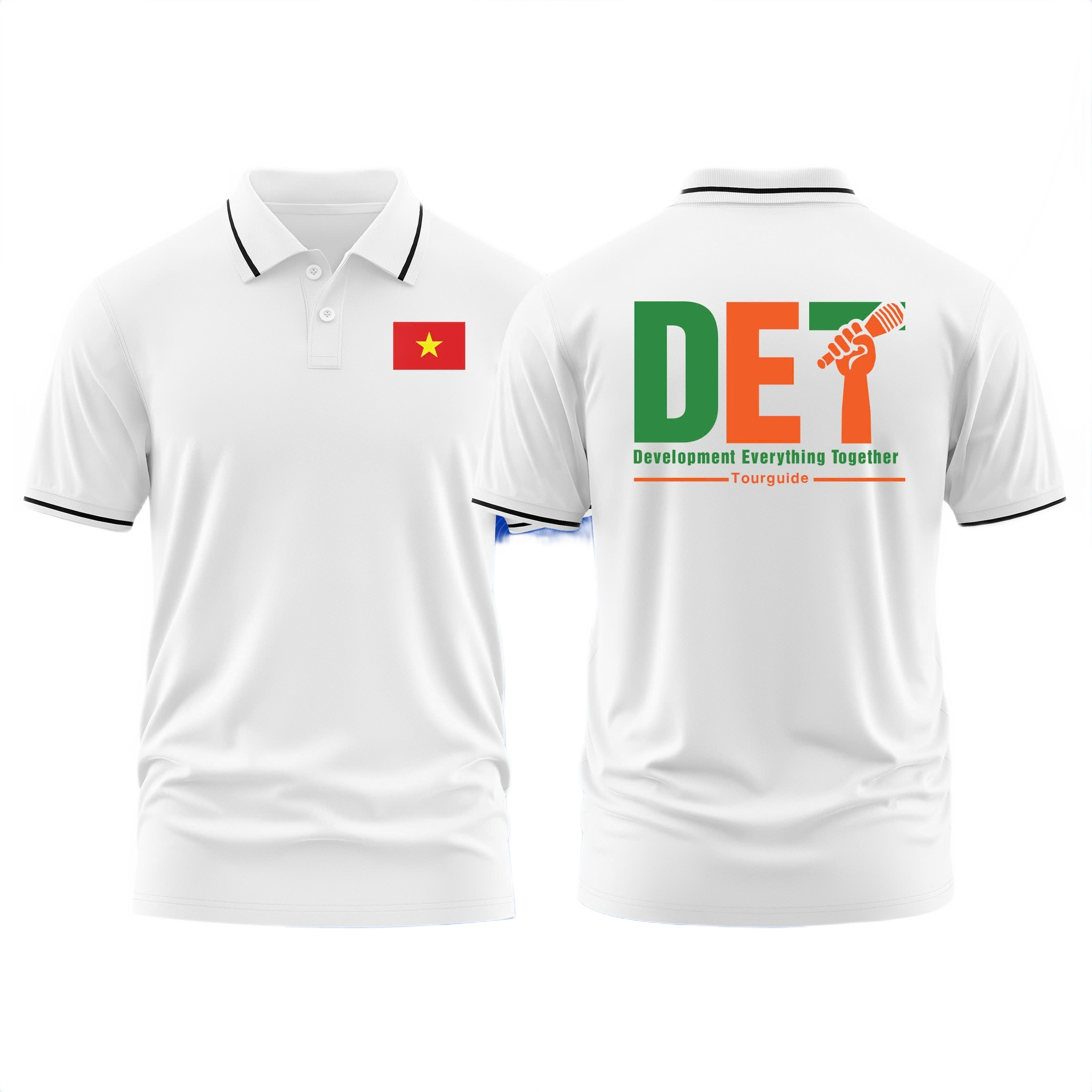 Áo thun đồng phục Polo Hướng Dẫn Viên Du Lịch DET