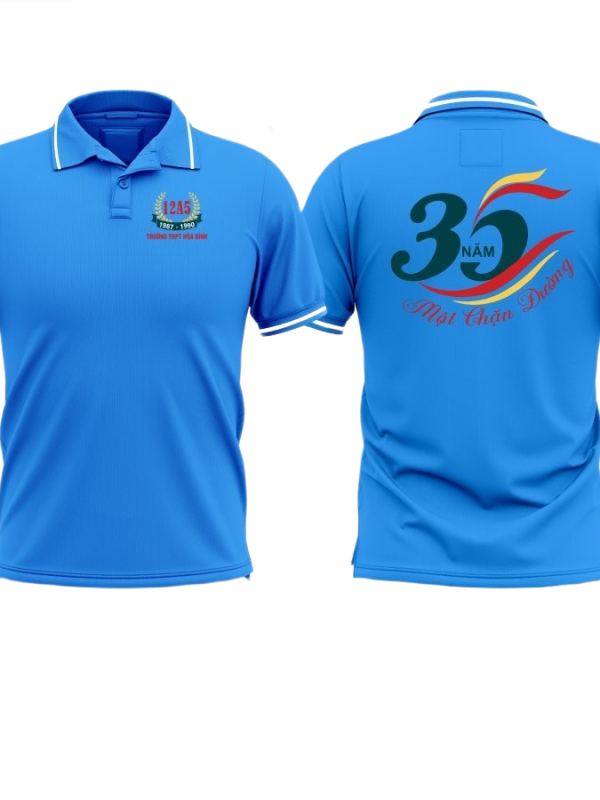 Áo thun đồng phục Polo Kỷ Niệm 35 Năm Họp Lớp THPT Hòa Bình