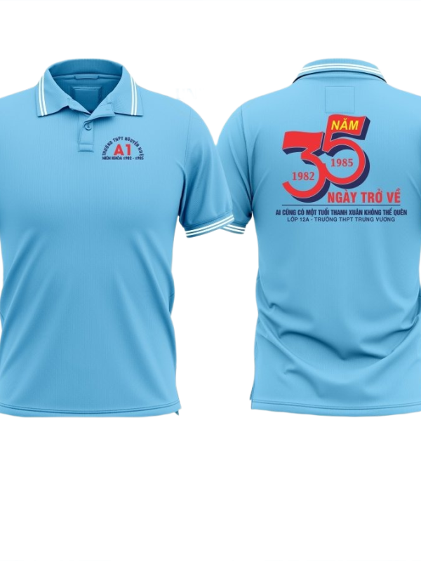 Áo thun đồng phục Polo Kỷ Niệm 35 Năm Họp Lớp THPT Trưng Vương