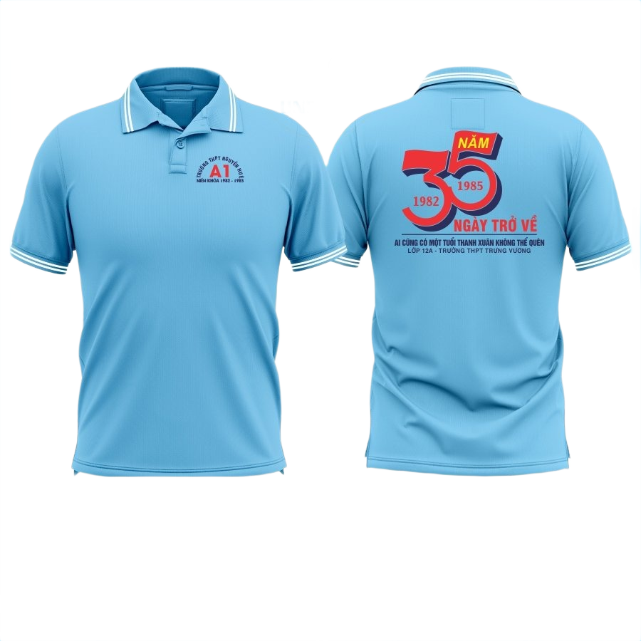 Áo thun đồng phục Polo Kỷ Niệm 35 Năm Họp Lớp THPT Trưng Vương