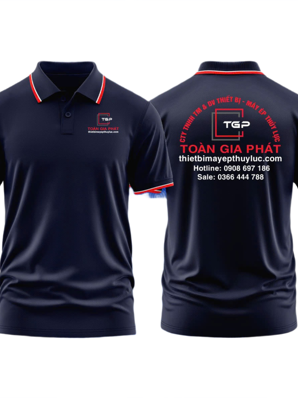 Áo thun đồng phục Polo Máy Ép Thủy Lực Toàn Gia Phát