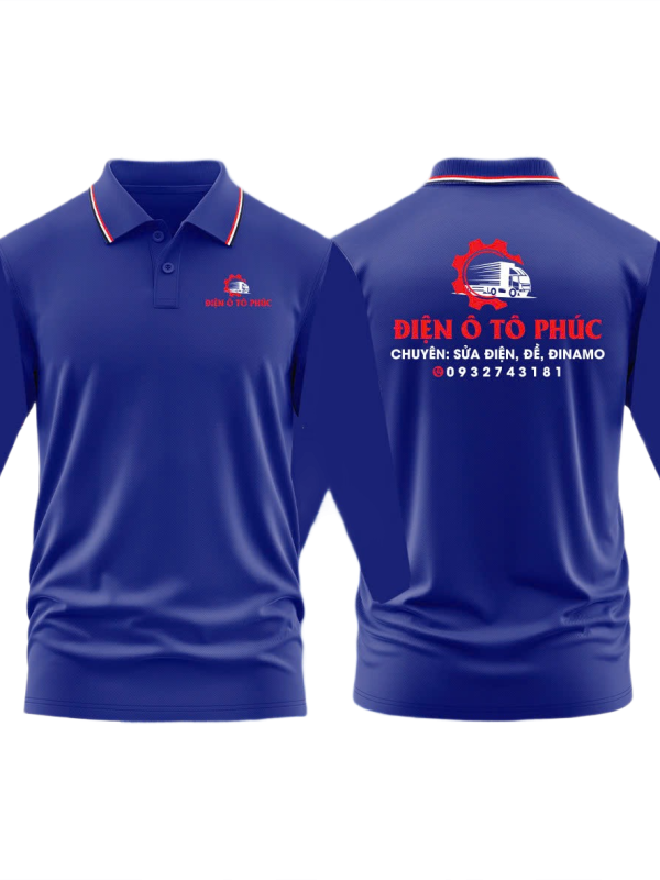 Áo thun đồng phục Polo dài tay Điện Ôto Phúc