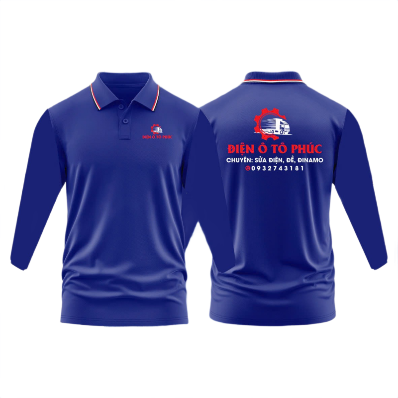 Áo thun đồng phục Polo dài tay Điện Ôto Phúc