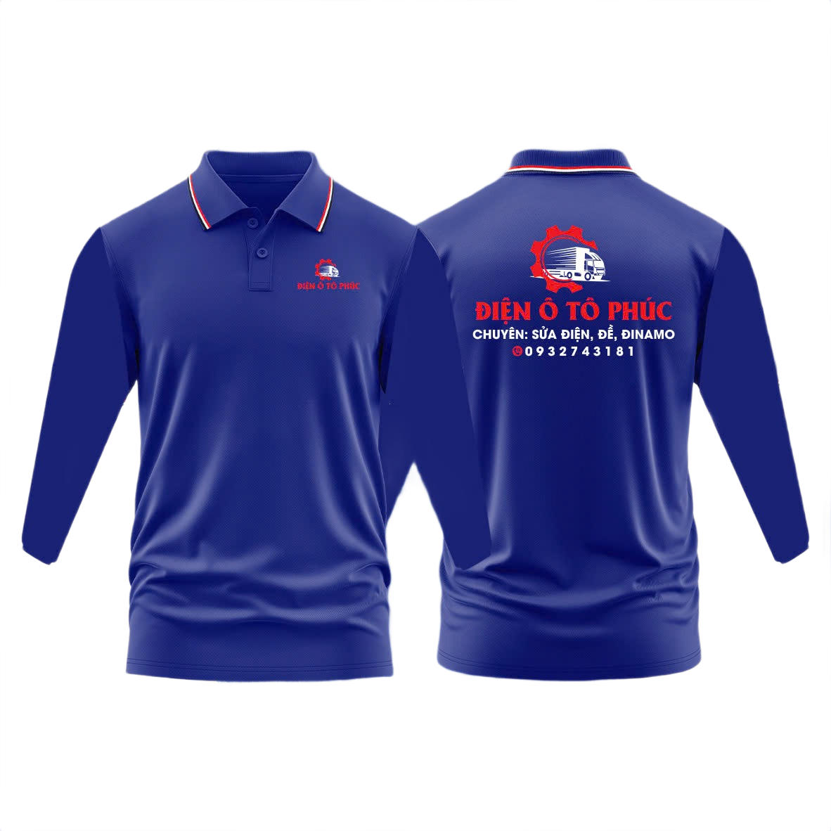 Áo thun đồng phục Polo dài tay Điện Ôto Phúc