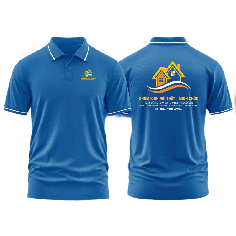Áo thun đồng phục Polo Nhôm Kính Nội Thất Minh Chức
