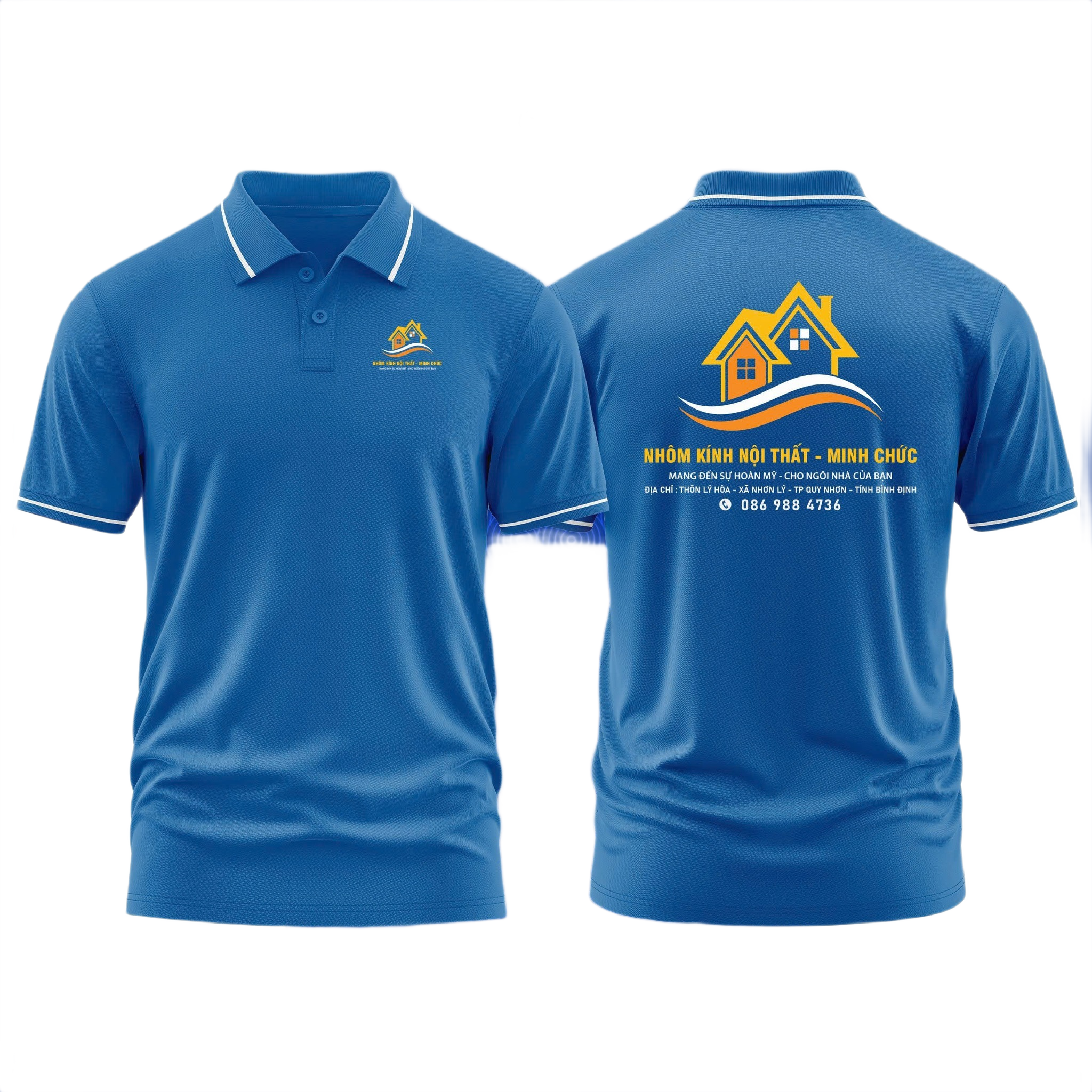 Áo thun đồng phục Polo Nhôm Kính Nội Thất Minh Chức