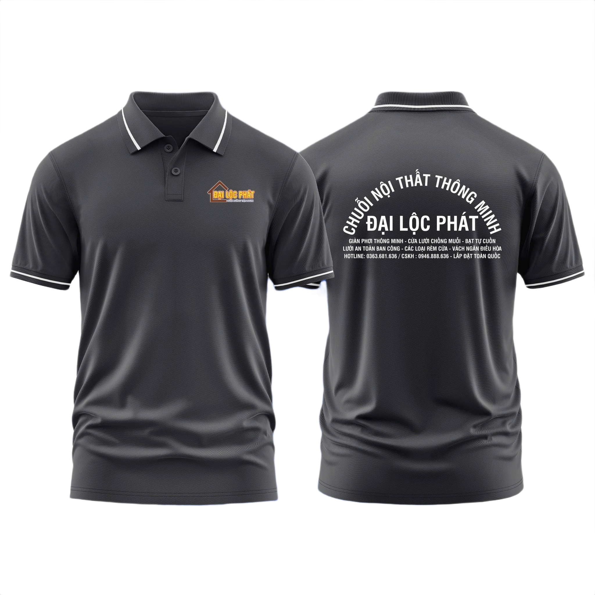 Áo thun đồng phục Polo Chuỗi Nội Thất Thông Minh Đại Lộc Phát