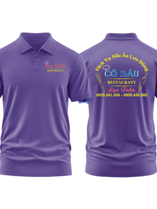 Áo thun đồng phục Polo Dịch Vụ Nấu Ăn Cô Sáu Lạc Trần