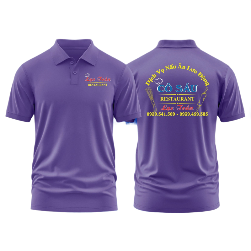 Áo thun đồng phục Polo Dịch Vụ Nấu Ăn Cô Sáu Lạc Trần