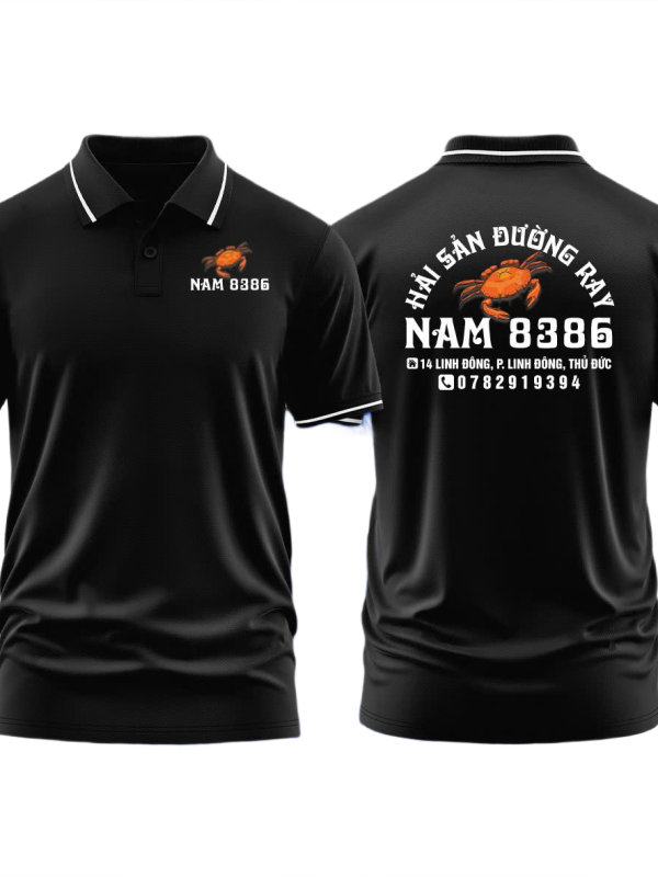 Áo thun đồng phục Polo Hải Sản Đường Ray Nam 8386