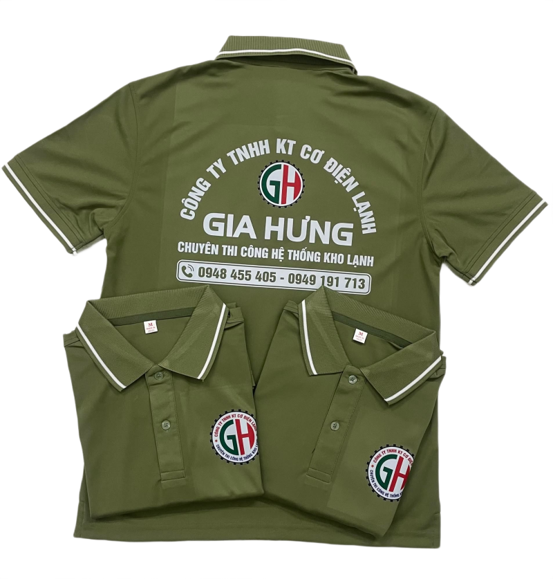 Áo thun đồng phục Polo công ty TNHH KT Cơ Điện Lạnh Gia Hưng