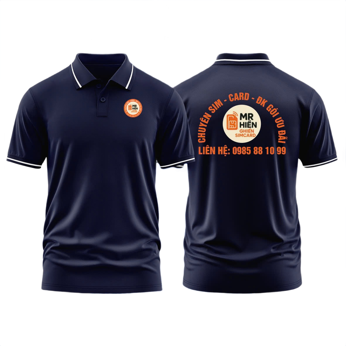 Áo thun đồng phục Polo Mr Hiền Ghiền Simcard