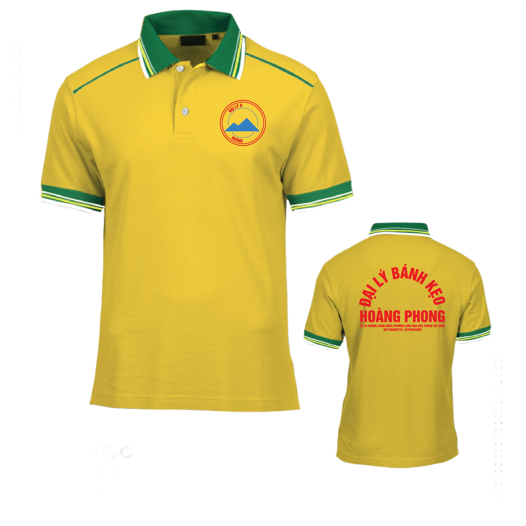 Áo thun đồng phục Polo Đại Lý Bánh Kẹo Hoàng Phong