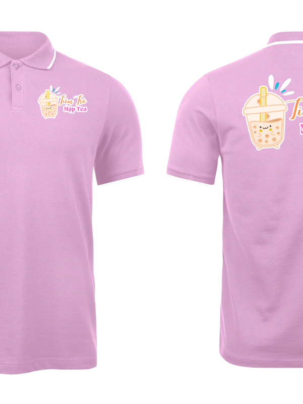 Áo thun đồng phục Polo Mập Tea Hồng