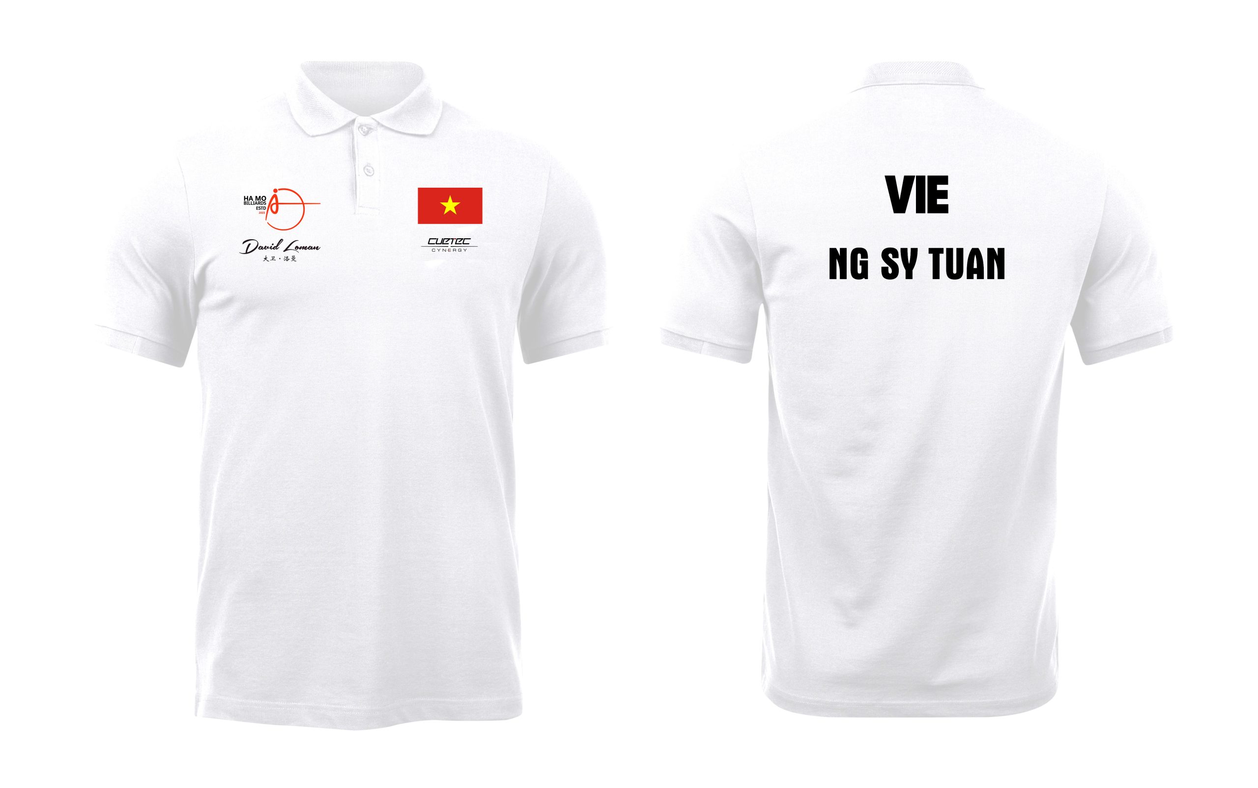 Áo thun đồng phục Polo Bida Ng Sỹ Tuấn Trắng