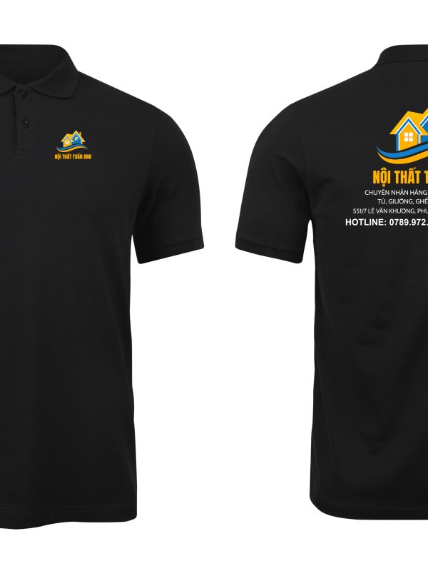 Áo thun đồng phục Polo Nội Thất Tuấn Anh Đen