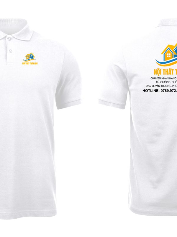 Áo thun đồng phục Polo Nội Thất Tuấn Anh Trắng