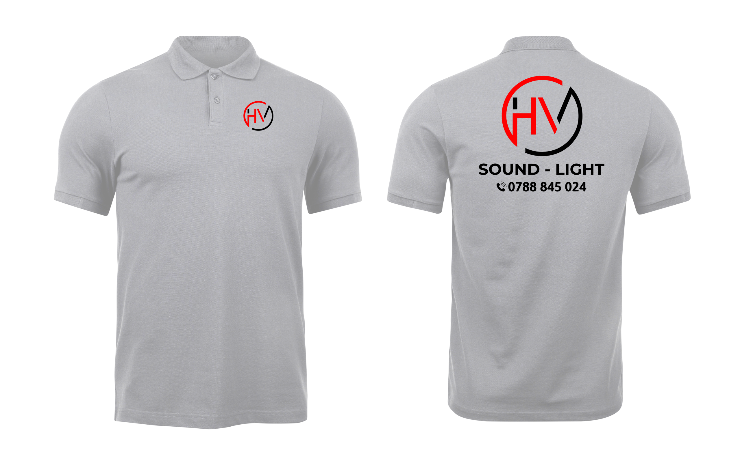 Áo thun đồng phục Polo Âm Thanh Ánh Sáng Hữu Vinh Xám