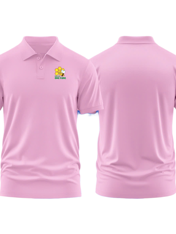 Áo thun đồng phục Polo Mầm Non Ong Vàng Hồng