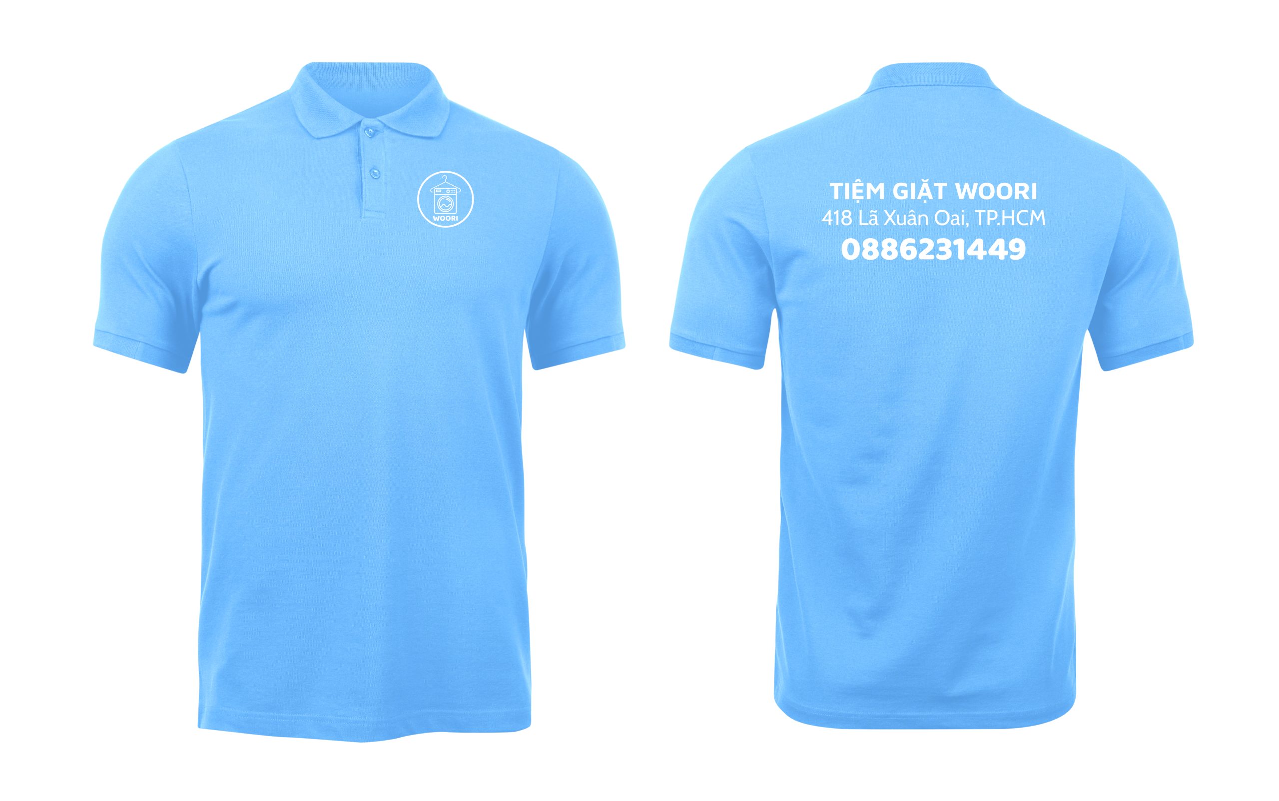 Áo thun đồng phục Polo Tiệm Giặt Woori