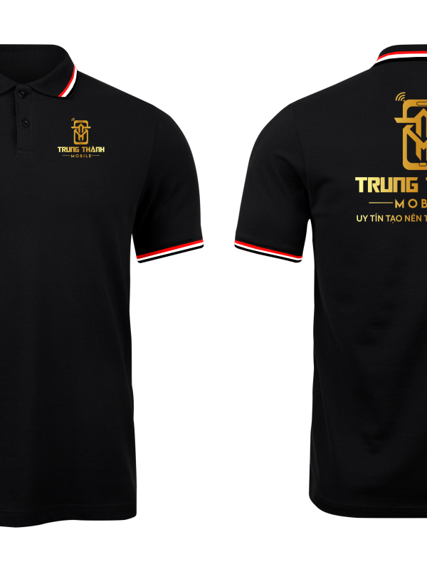 Áo thun đồng phục Polo Trung Thành Mobile Đen
