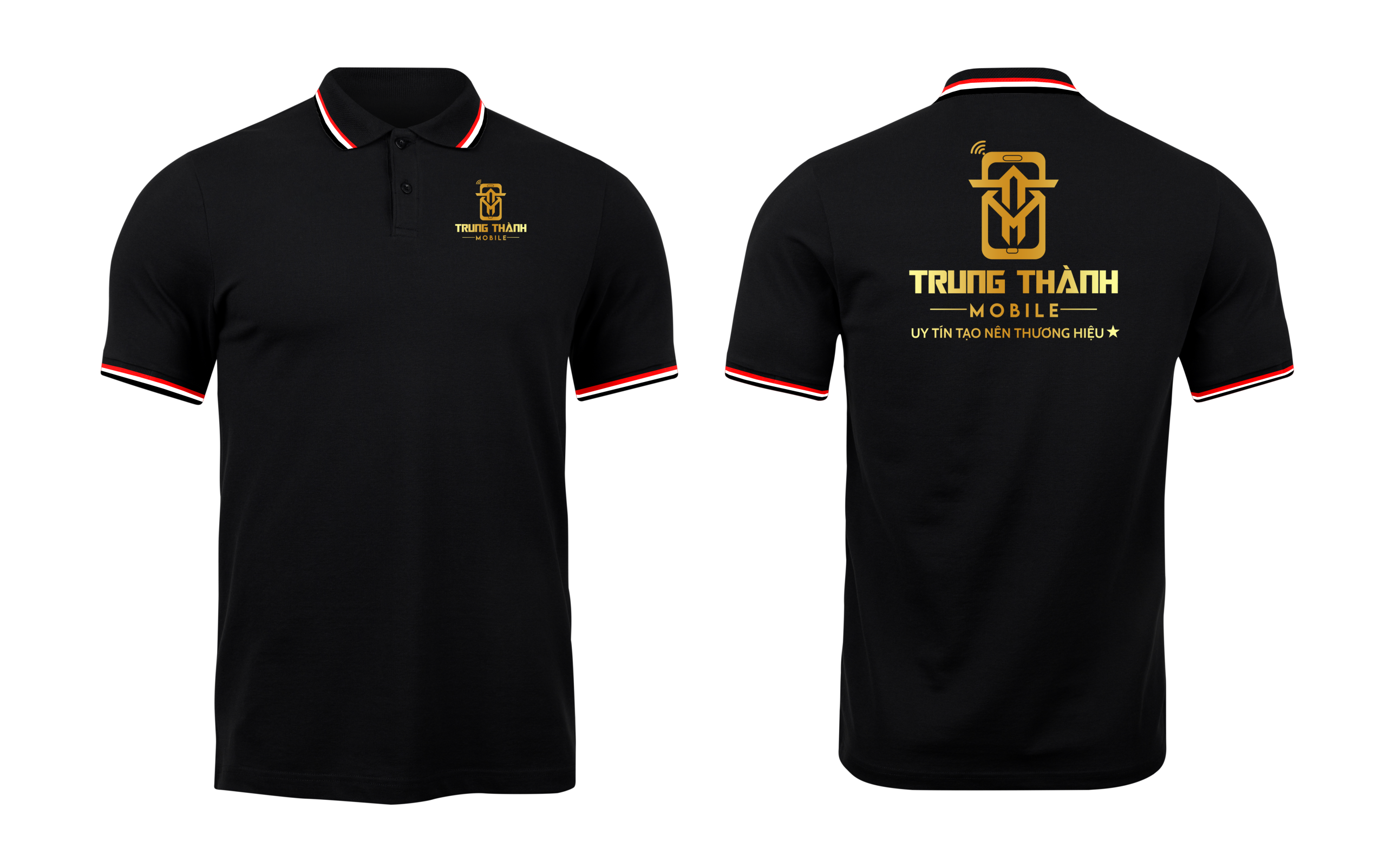 Áo thun đồng phục Polo Trung Thành Mobile Đen
