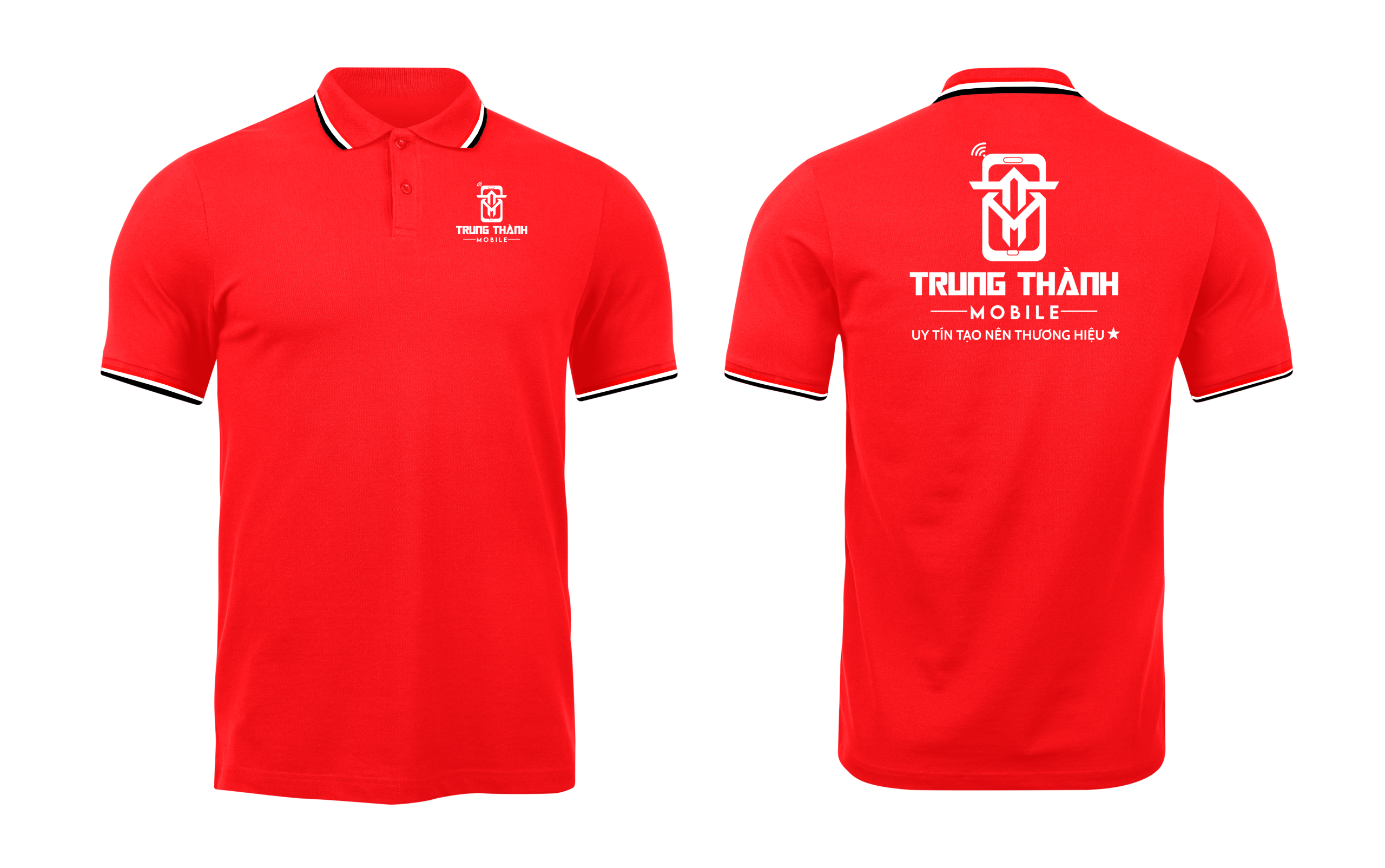 Áo thun đồng phục Polo Trung Thành Mobile Đỏ