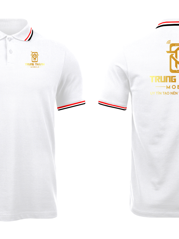 Áo thun đồng phục Polo Trung Thành Mobile Trắng
