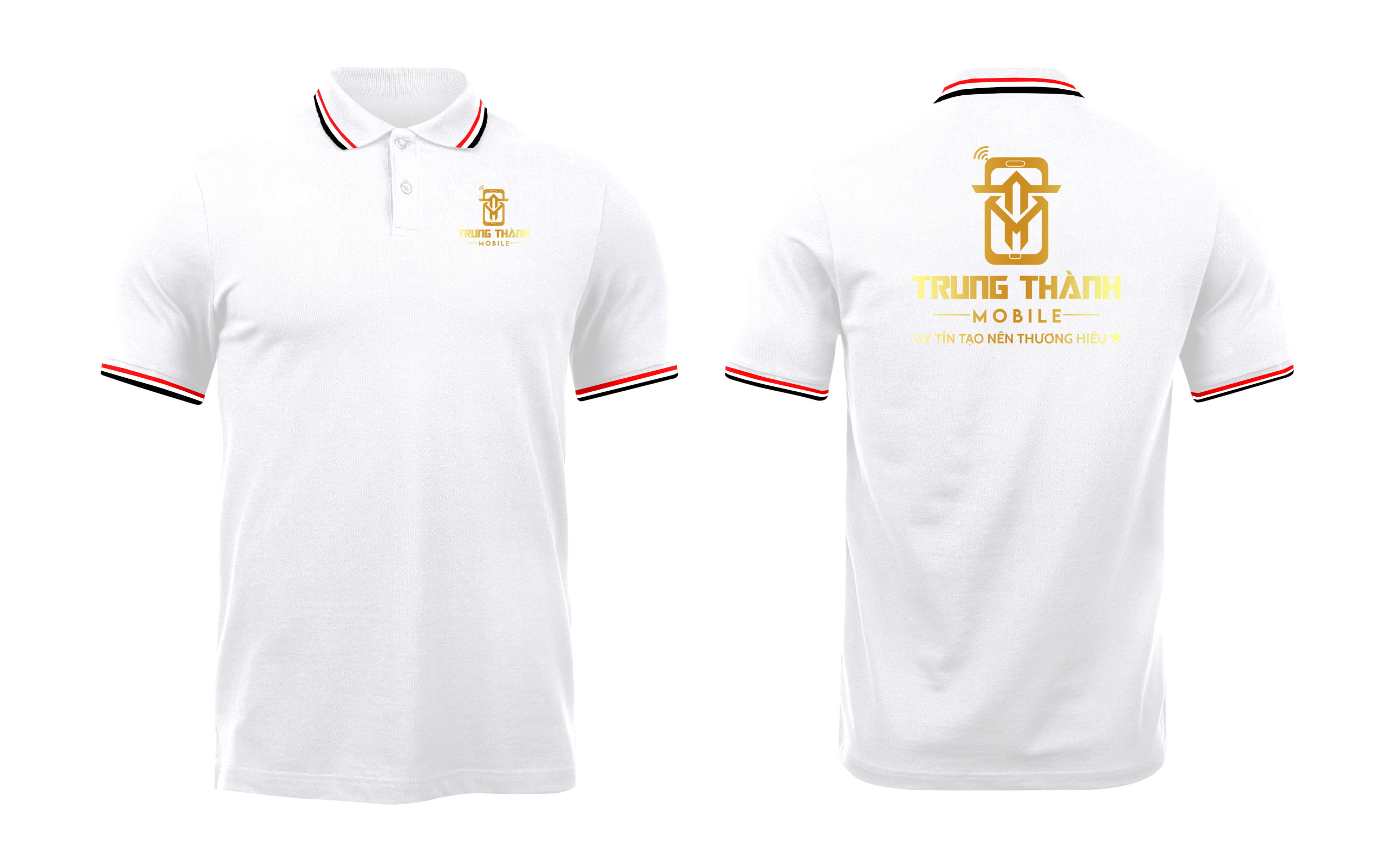 Áo thun đồng phục Polo Trung Thành Mobile Trắng