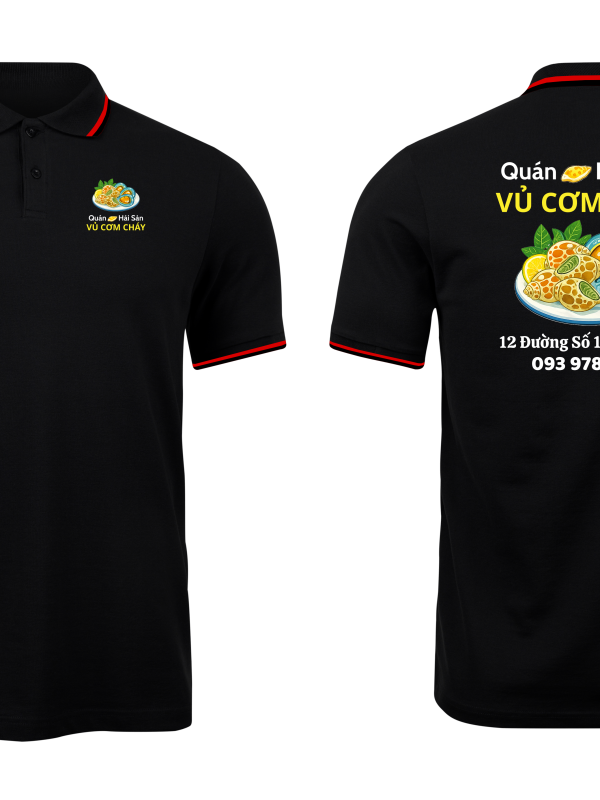 Áo thun đồng phục Polo Ốc Hải Sản Vủ Cơm Cháy