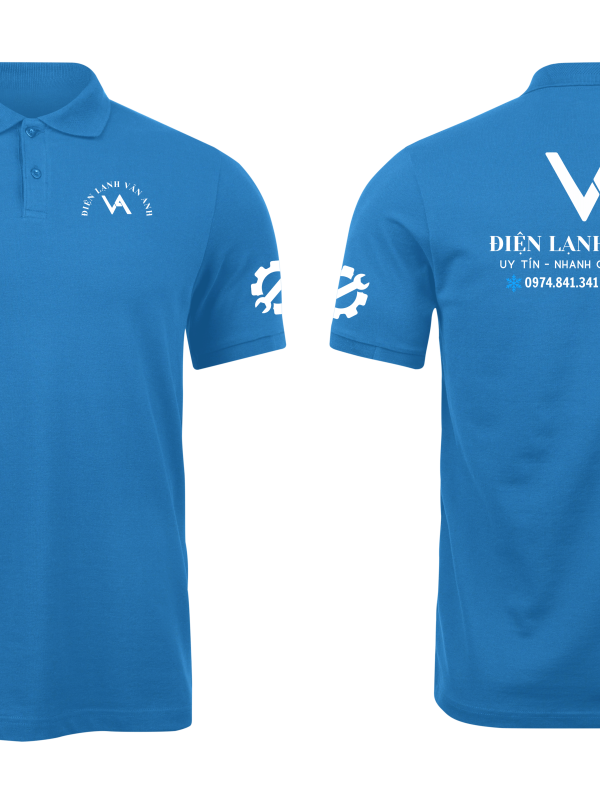 Áo thun đồng phục Polo Điện Lạnh Vân Anh Màu Chàm
