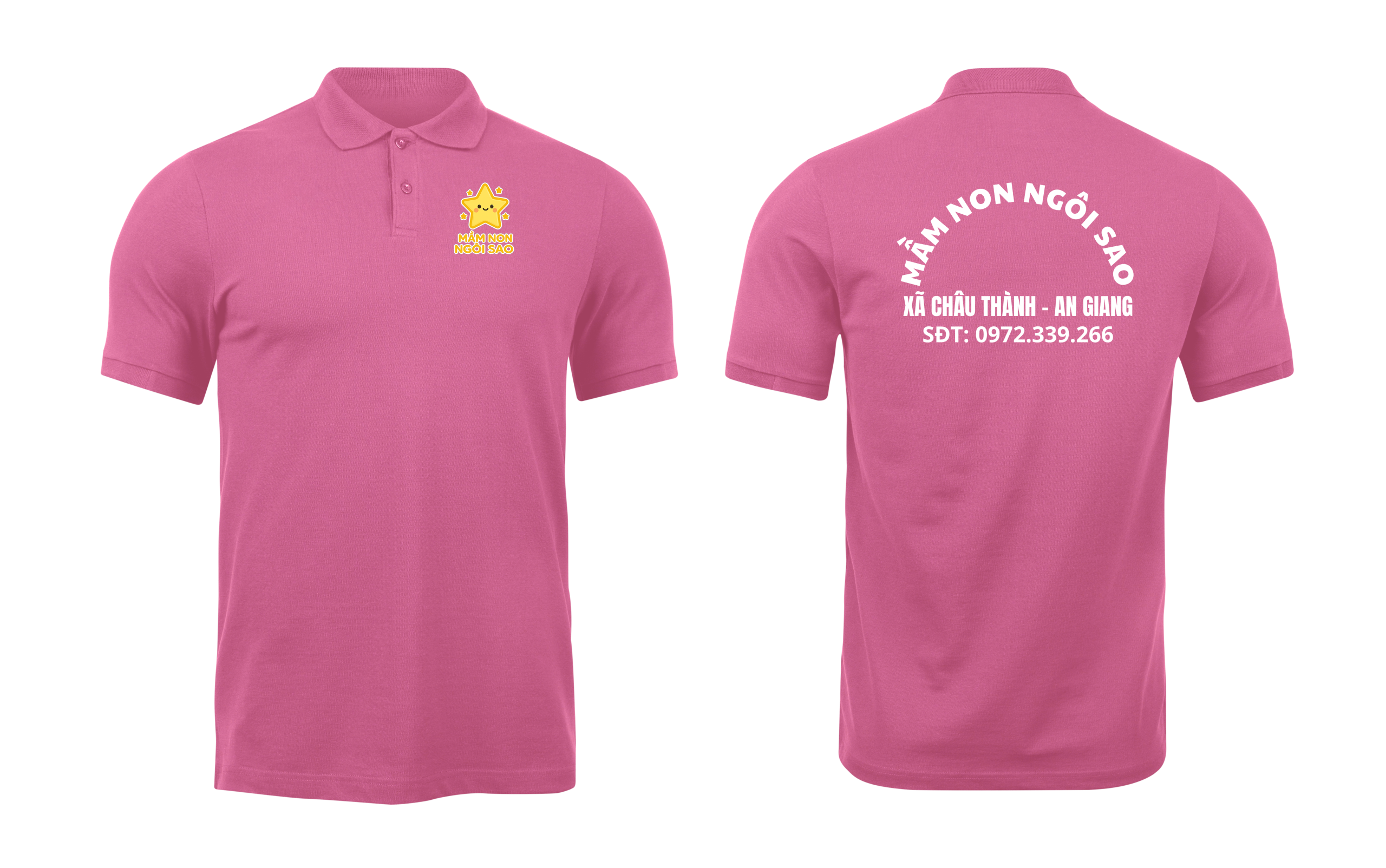 Áo thun đồng phục Polo Trường Mầm Non Ngôi sao