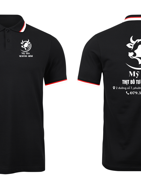Áo thun đồng phục Polo Mỹ Bò Đen
