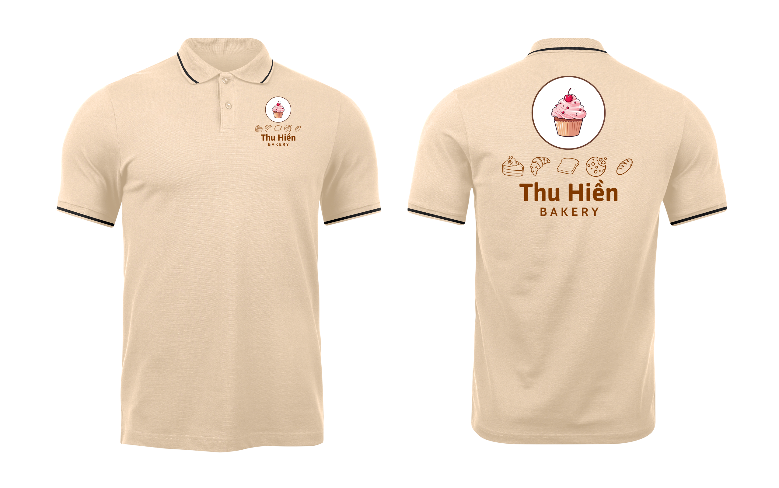 Áo thun đồng phục Polo Thu Hiền Bakery Be