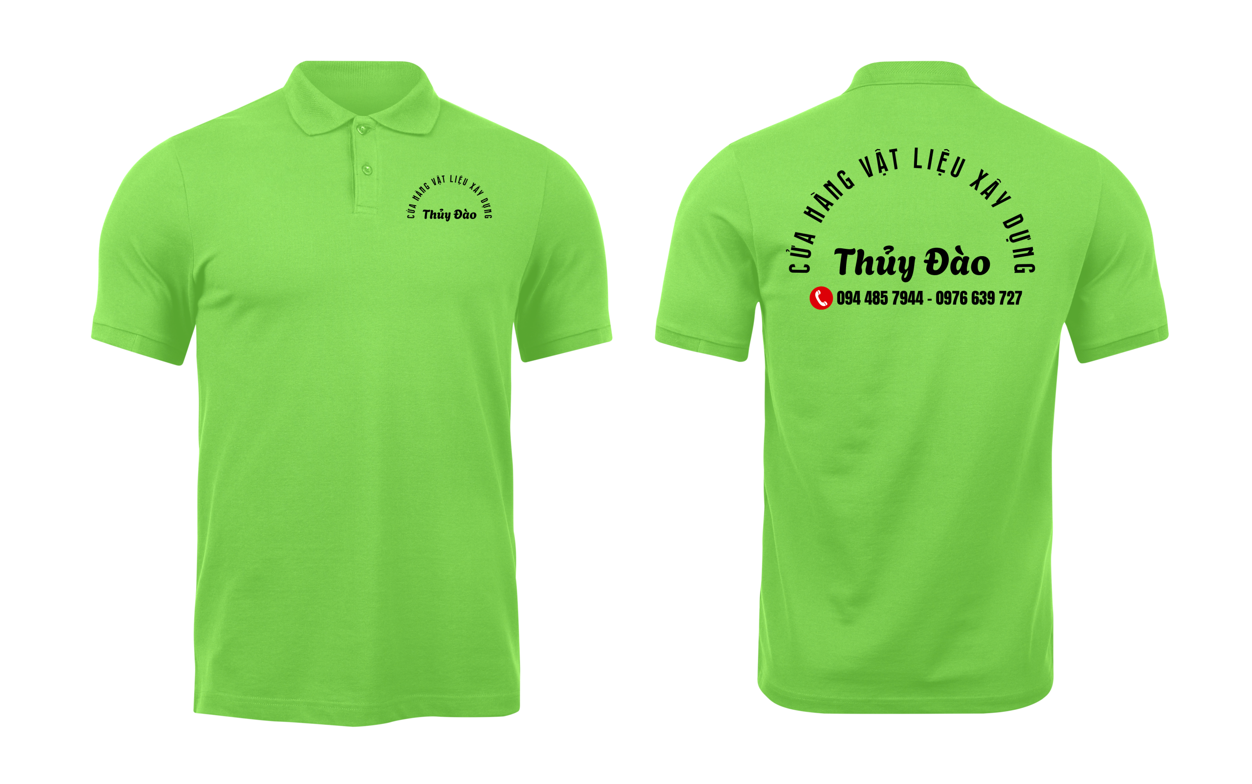Áo thun đồng phục Polo Vật Liệu Xây Dựng Thủy Đào